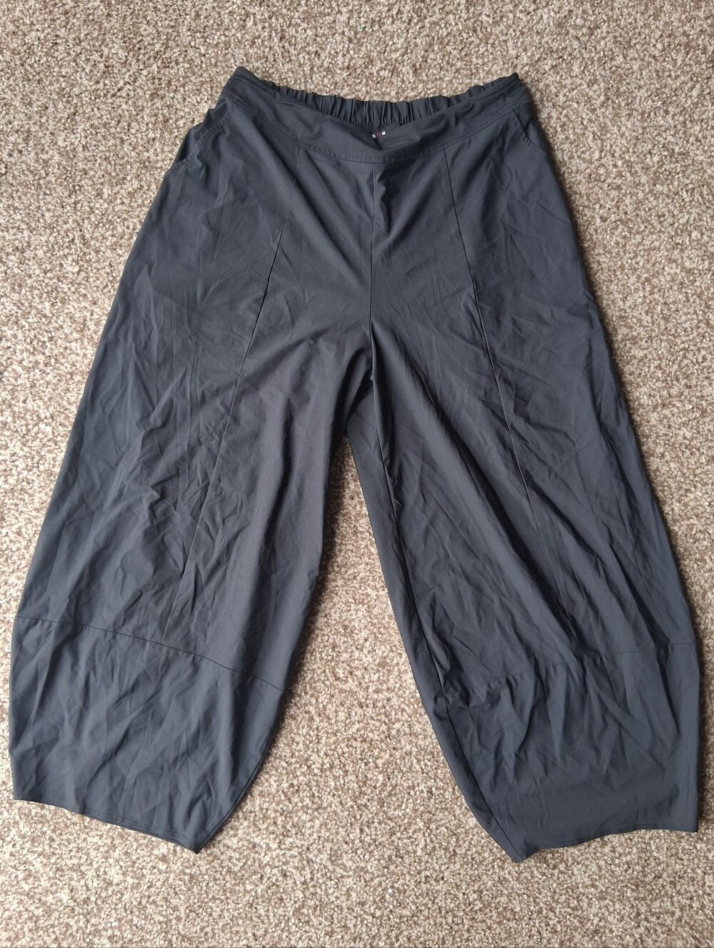 JASON BY COMFY USA PANTS Wide Leg Black Cropped  Pants